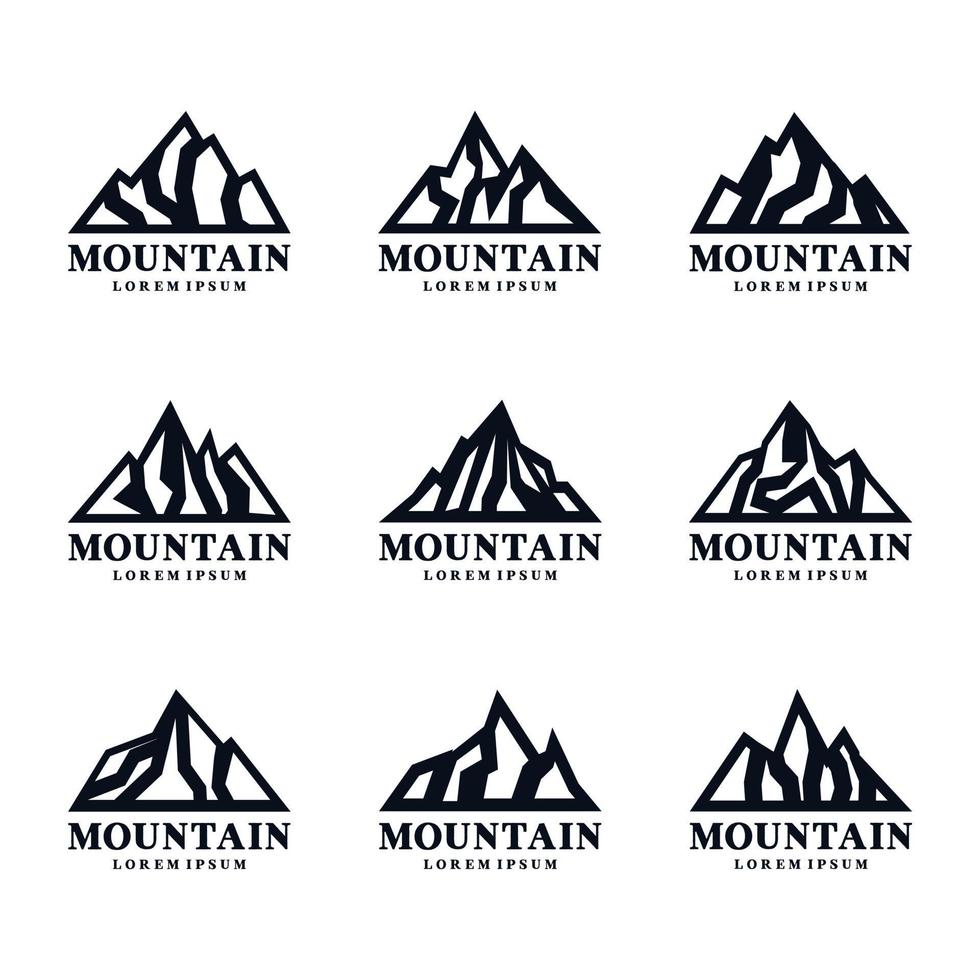 ensemble de vecteurs de conception de logo de forme de montagne vecteur