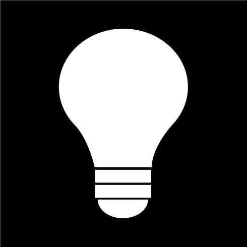 Icône de signe d&#39;ampoule vecteur