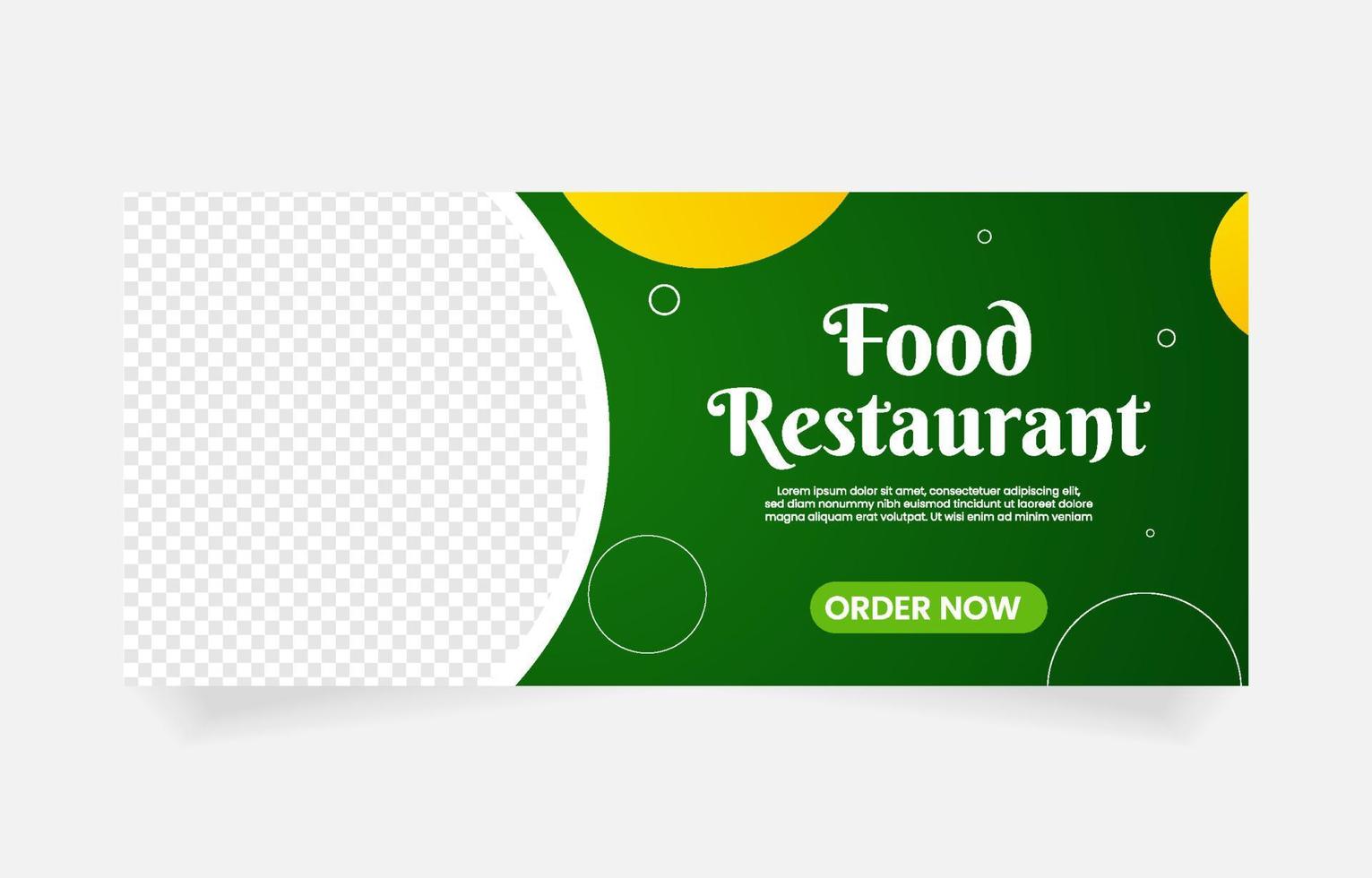 modèle de bannière de restaurant alimentaire vecteur