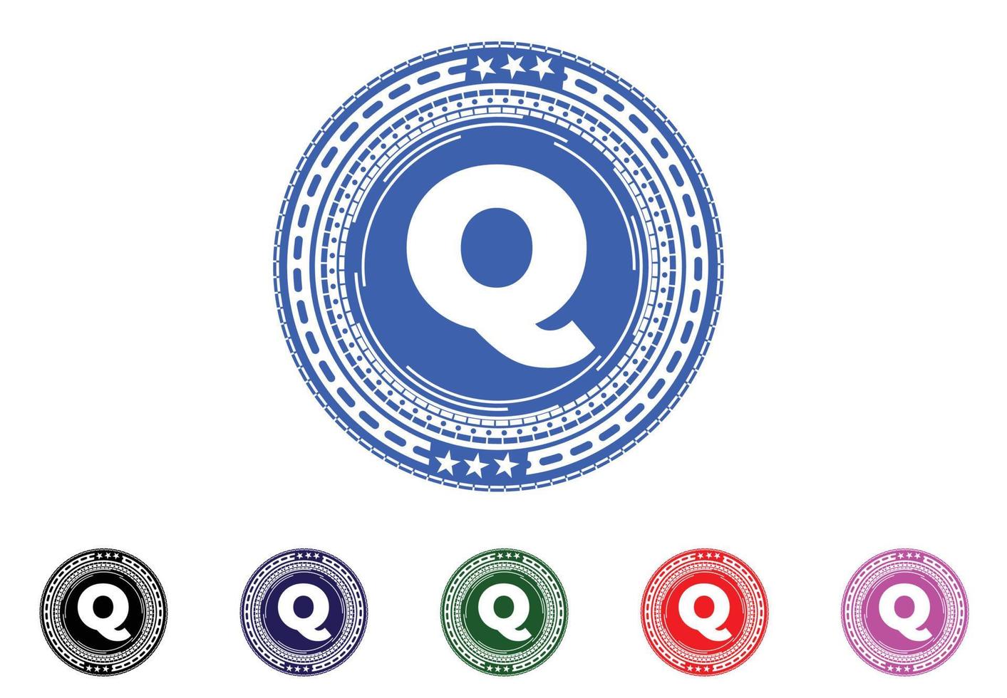 q lettre nouveau logo et création d'icônes vecteur