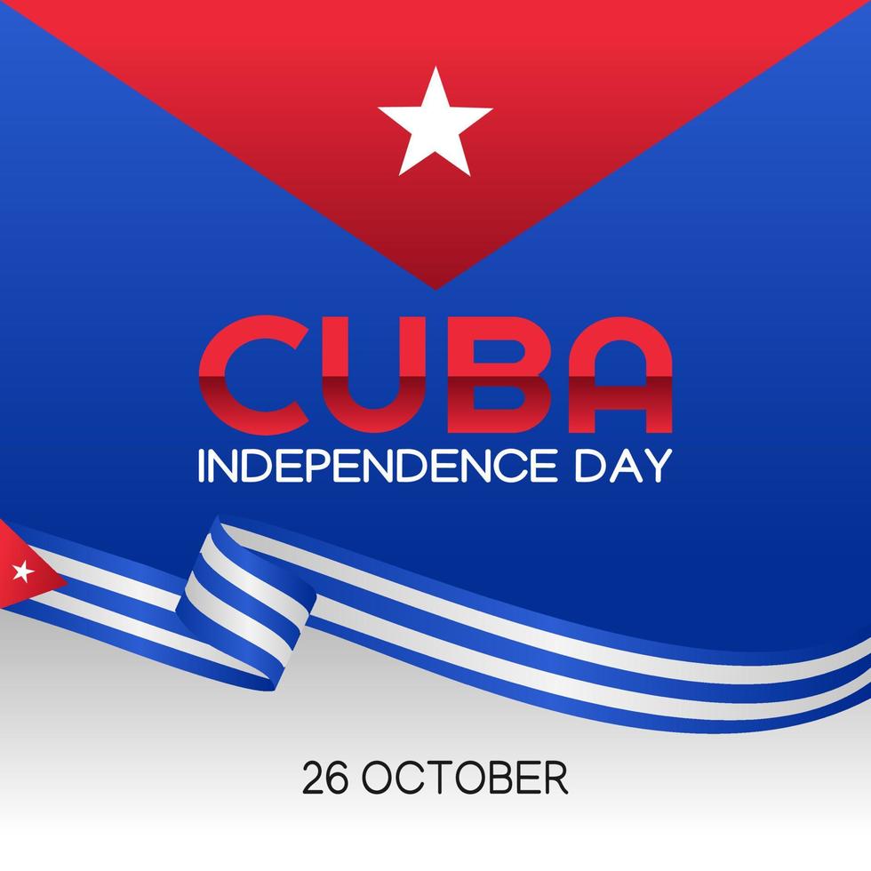illustration vectorielle de la fête de l'indépendance de cuba vecteur