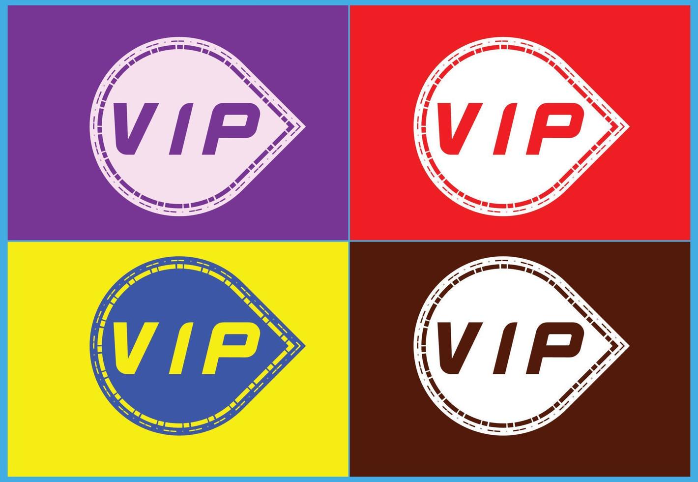 lettre vip nouveau logo et création d'icônes vecteur