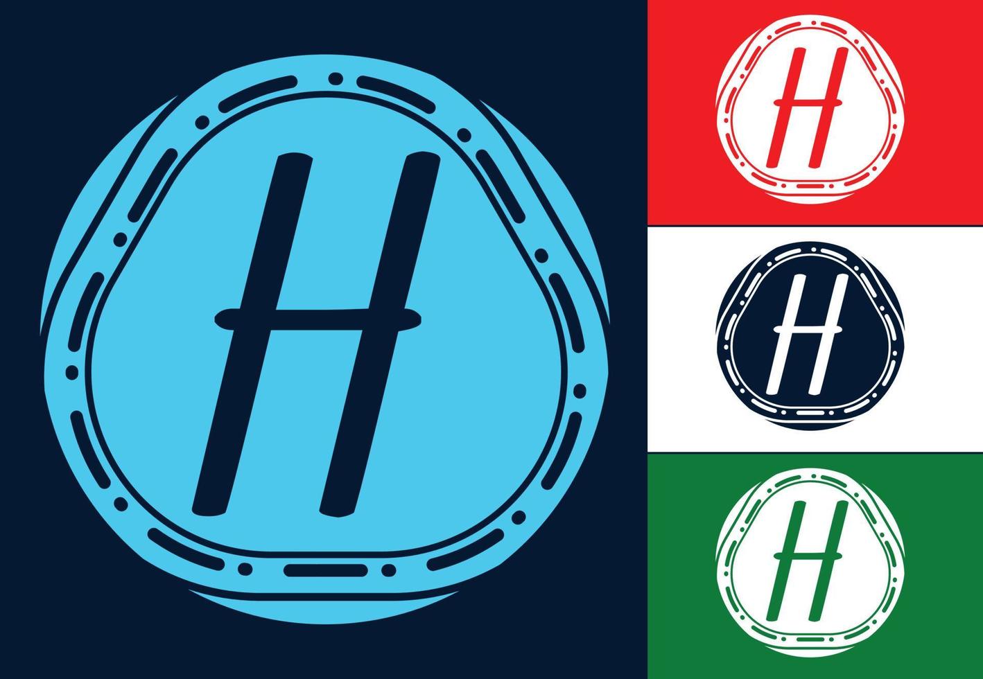modèle de conception de logo et icône de lettre h vecteur