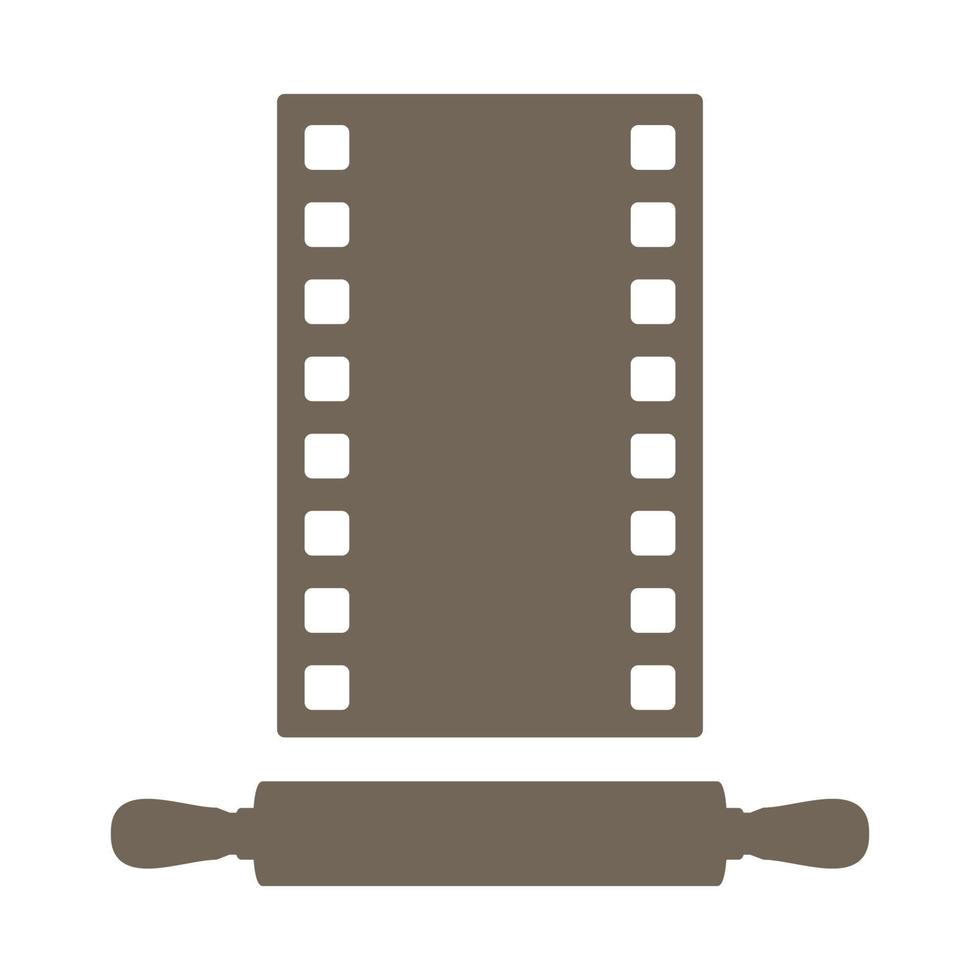 Cinéma cinéma avec goupille galet logo symbole vecteur icône illustration graphisme