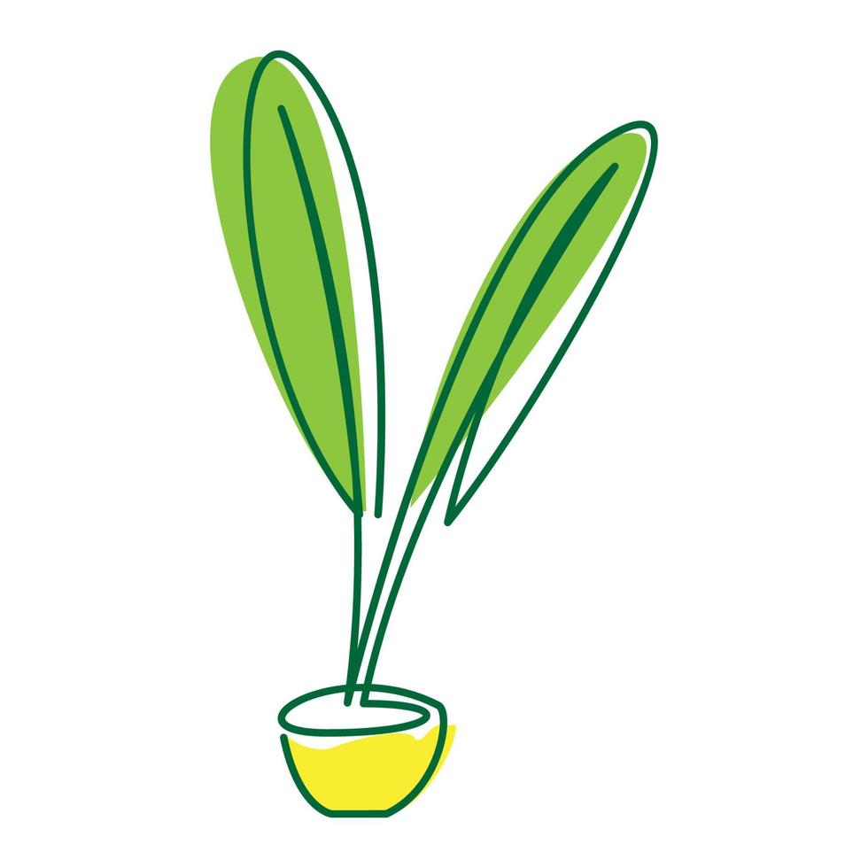 plantes décoratives lignes art abstrait jardinage plante logo design vecteur icône symbole graphique illustration