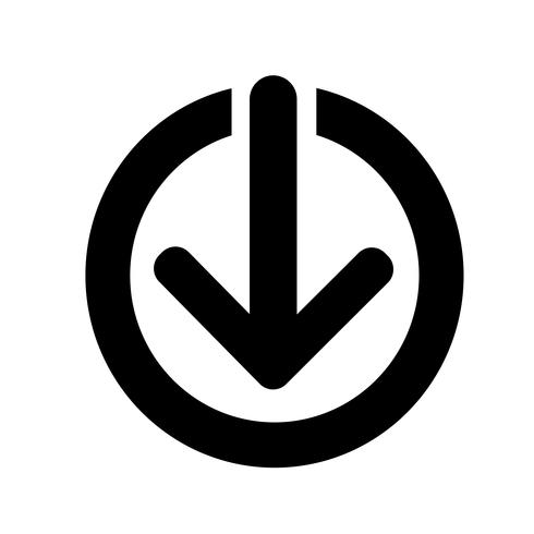 Signe de l&#39;icône de téléchargement vecteur