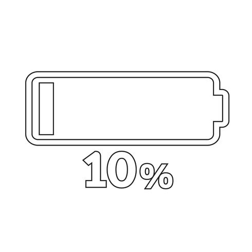 Signe de l&#39;icône de la batterie vecteur