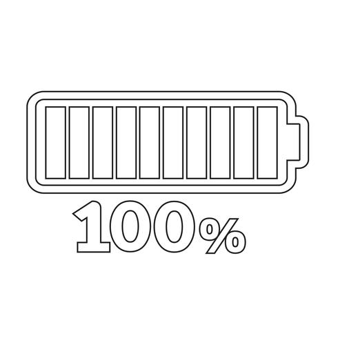 Signe de l&#39;icône de la batterie vecteur