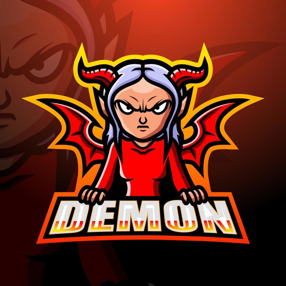 création de logo esport mascotte démon vecteur