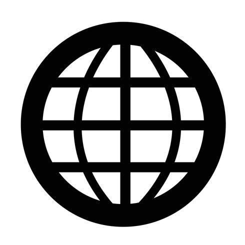 Icône de signe du globe vecteur