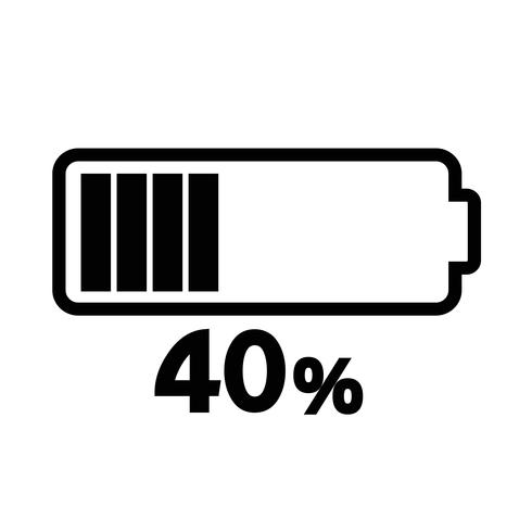 Signe de l&#39;icône de la batterie vecteur