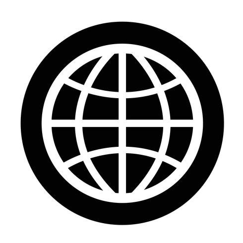 Icône de signe du globe vecteur