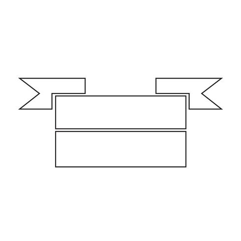 Signe de l&#39;icône du ruban vecteur