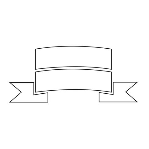 Signe de l&#39;icône du ruban vecteur