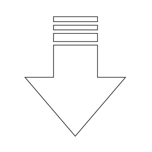 Signe de l&#39;icône de téléchargement vecteur