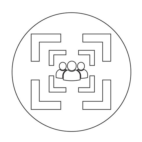 Icône de signe de personnes vecteur