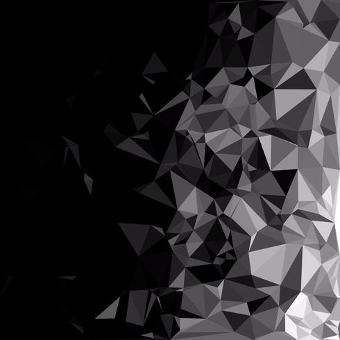 Fond de mosaïque polygonale noire, modèles de conception créative vecteur