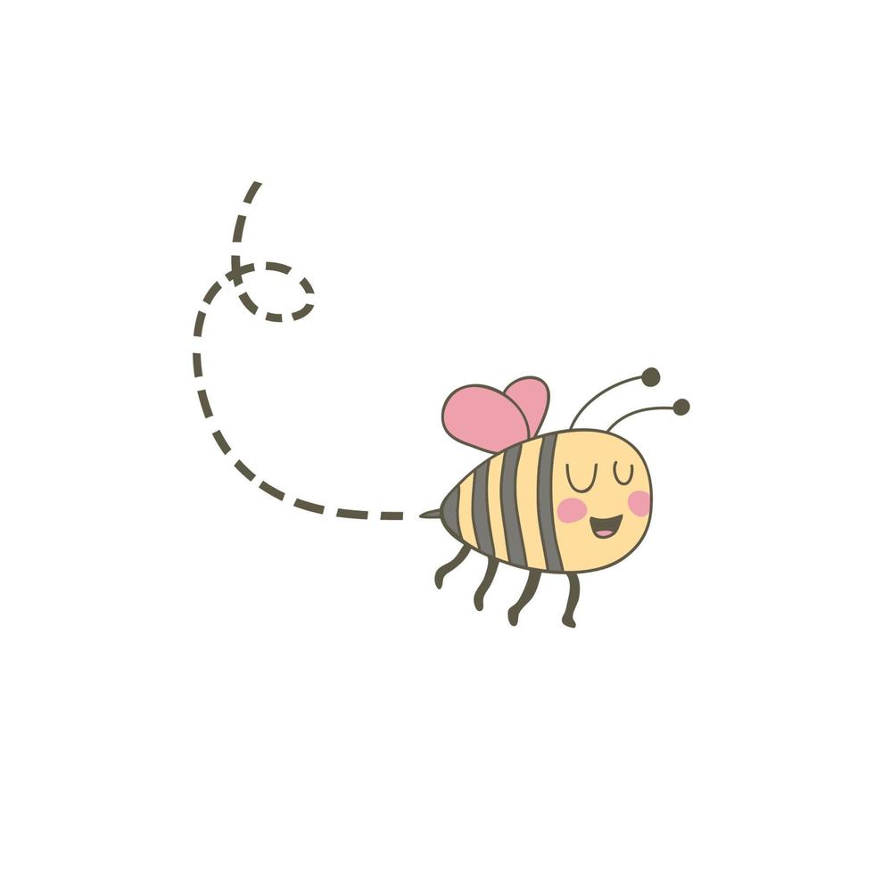 icône d'abeille de dessin animé vecteur