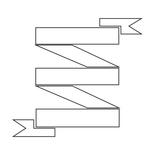 Signe de l&#39;icône du ruban vecteur