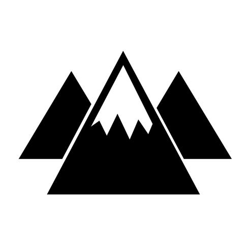 Signe de la montagne icon vecteur