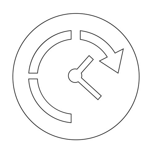 Icône du signe du temps vecteur