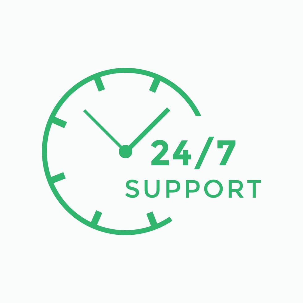 icône de support client. vecteur d'icône de centre d'appels 24 heures sur 24