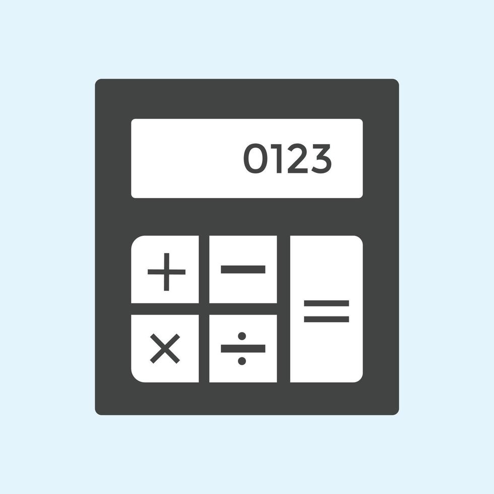 modèle vectoriel d'icône de calculatrice coloré. signe de calculatrice