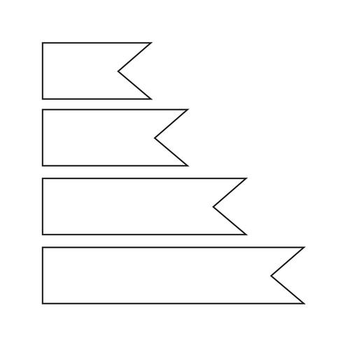 Signe de l&#39;icône du ruban vecteur