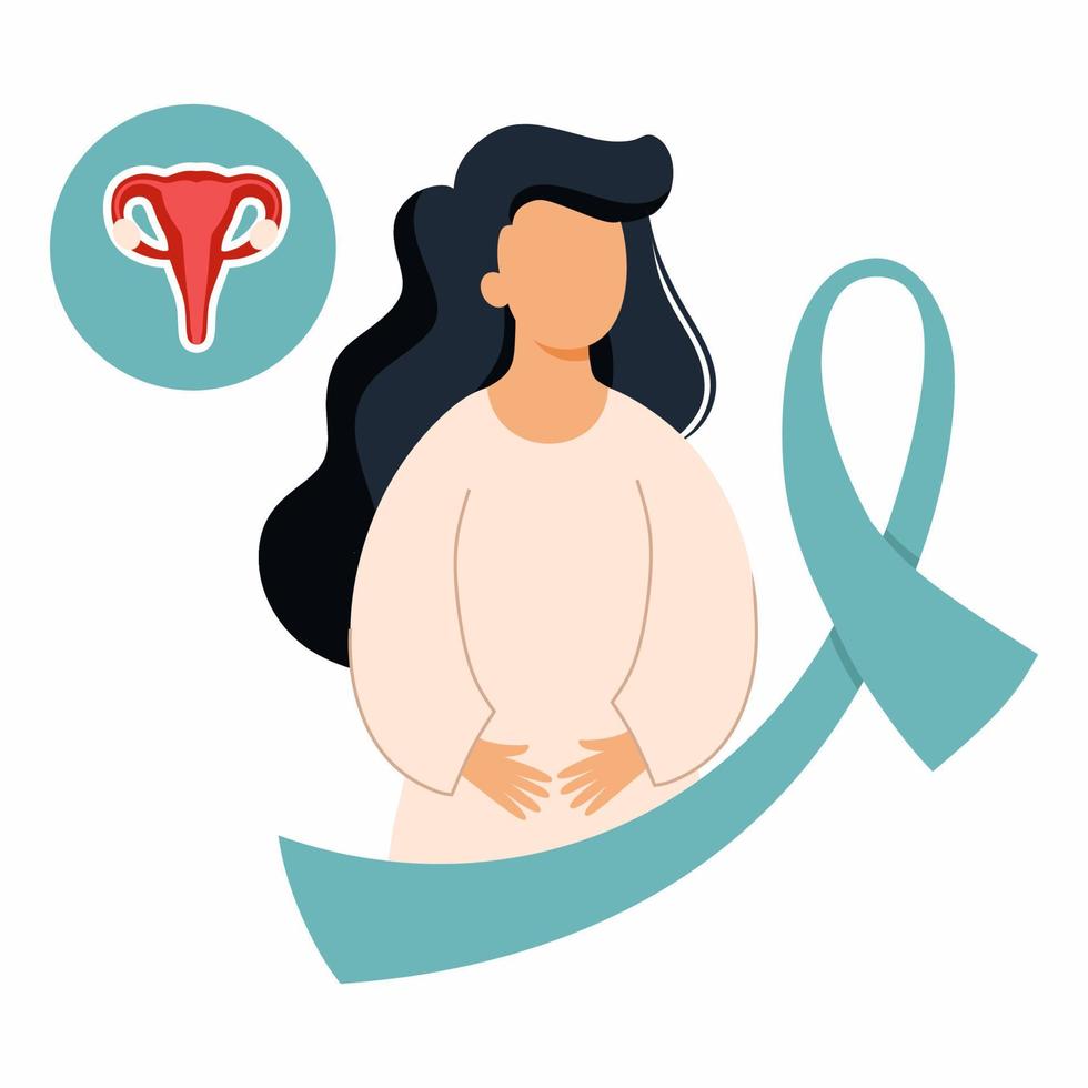 cancer du col de l'utérus. journée mondiale de sensibilisation au cancer. la santé des femmes. vecteur