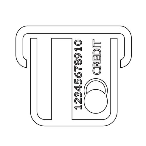 icône de carte de crédit vecteur