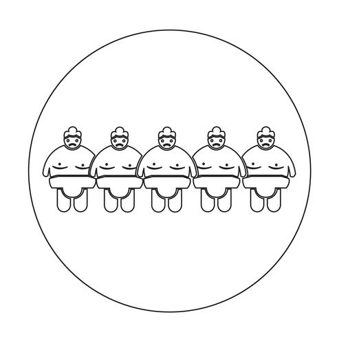 Icône de peuple sumo wrestling vecteur