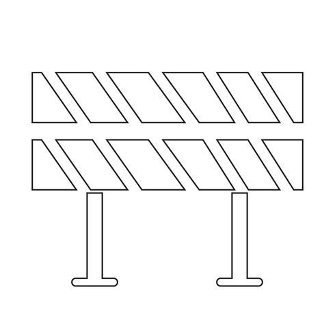 Icône de barrière routière vecteur