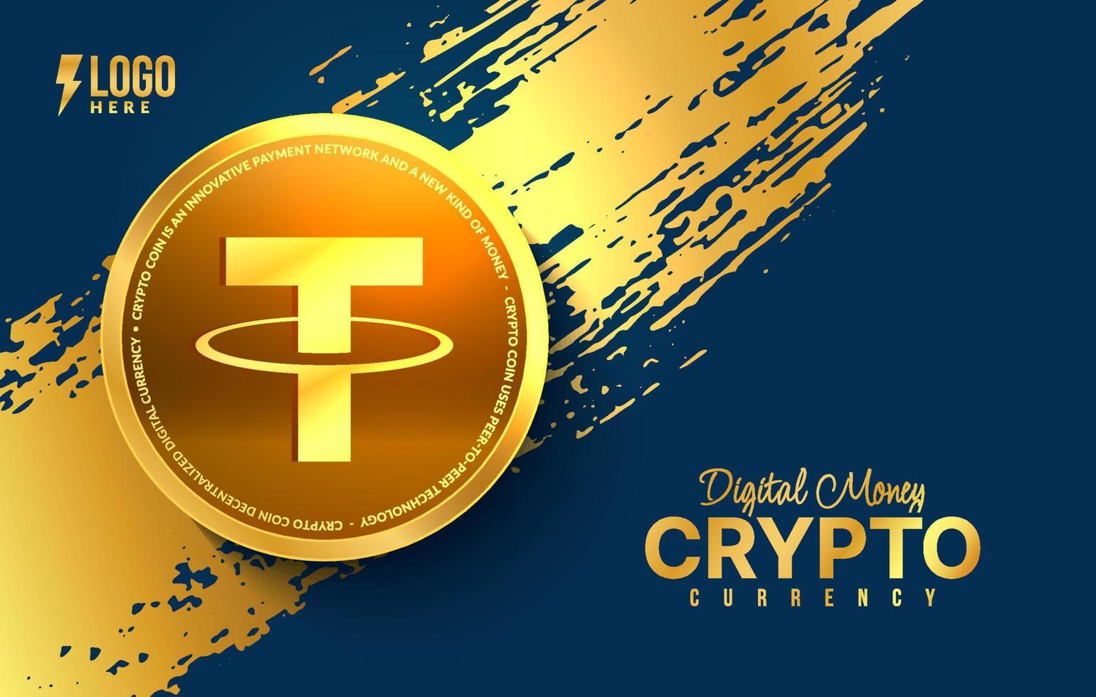 fond de monnaie cryptographique, échange d'argent numérique de la technologie blockchain, exploitation minière et financière de crypto-monnaie vecteur