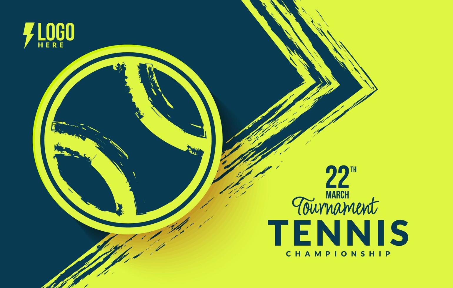 fond de tournoi de tennis, conception de modèle de symbole de sport abstrait, bannière pour illustrations vectorielles d'événements sportifs vecteur