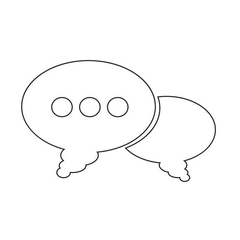 Icône de bulle de dialogue vecteur