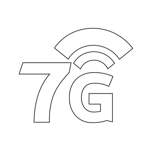 Icône 7G Wifi sans fil vecteur