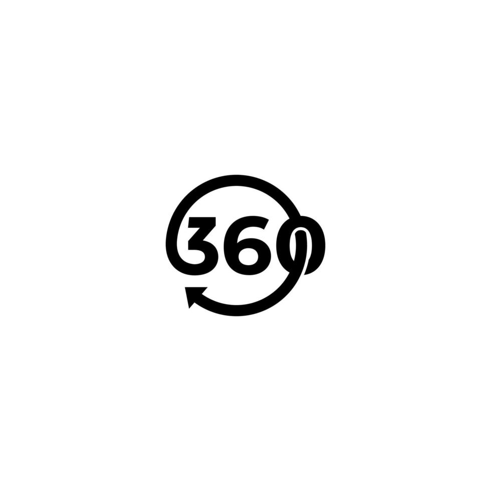 illustration vectorielle de conception d'icône de logo 360 infini vecteur