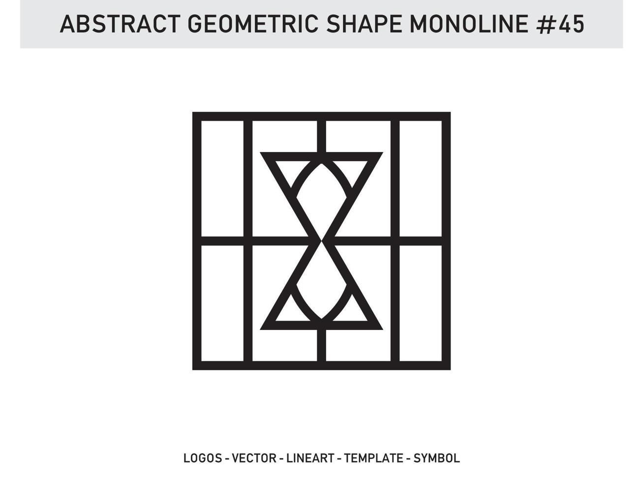 contour de lineart de tuile de conception géométrique monoline vecteur