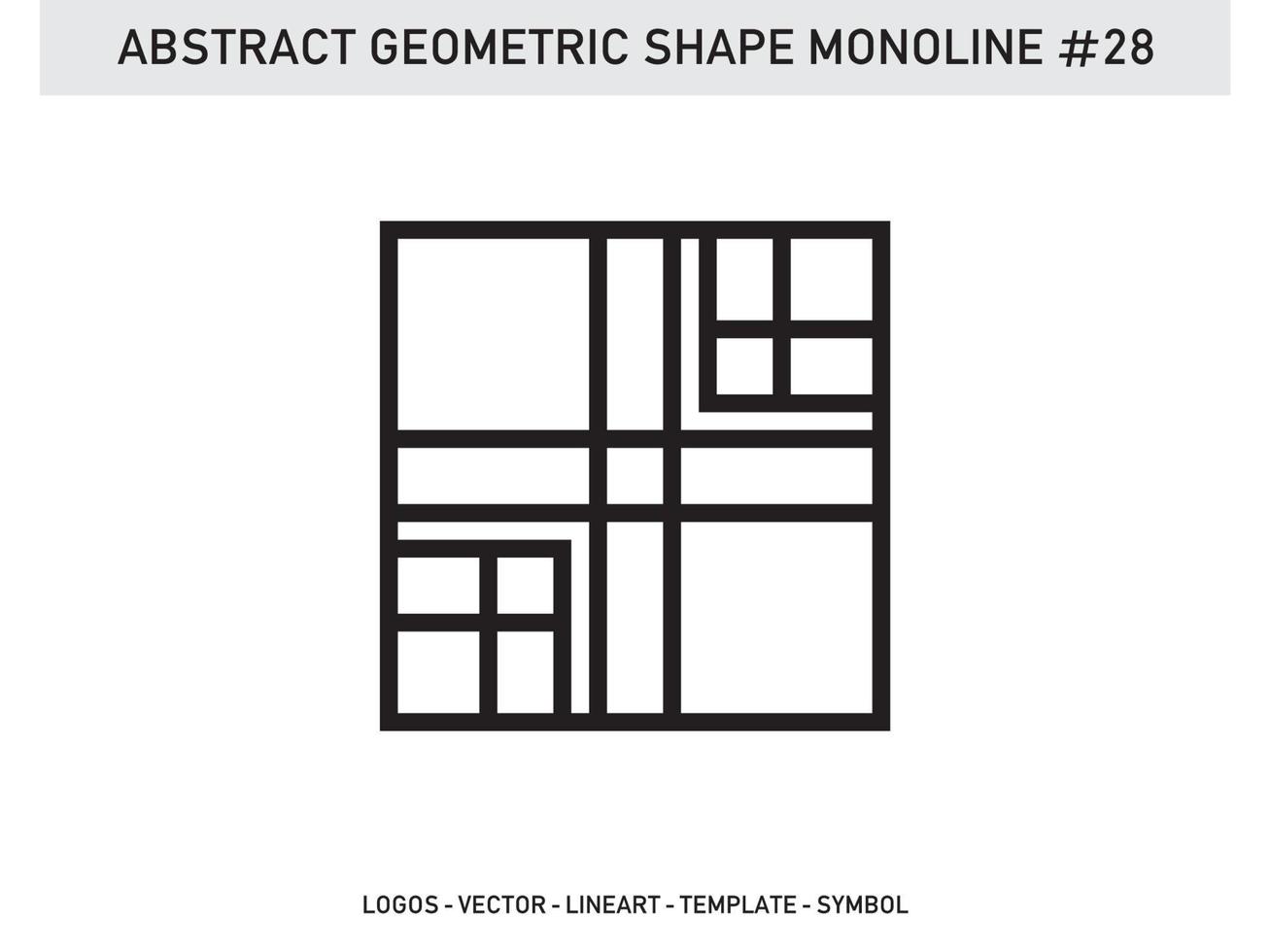 vecteur de conception de forme géométrique monoline lineart