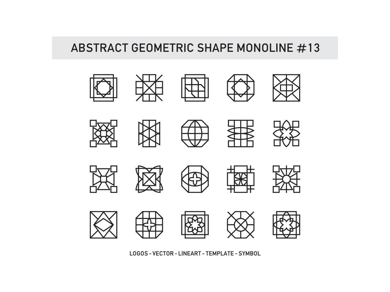 ensemble de tuiles monoline de forme géométrique abstraite conception céramique vecteur pro gratuit