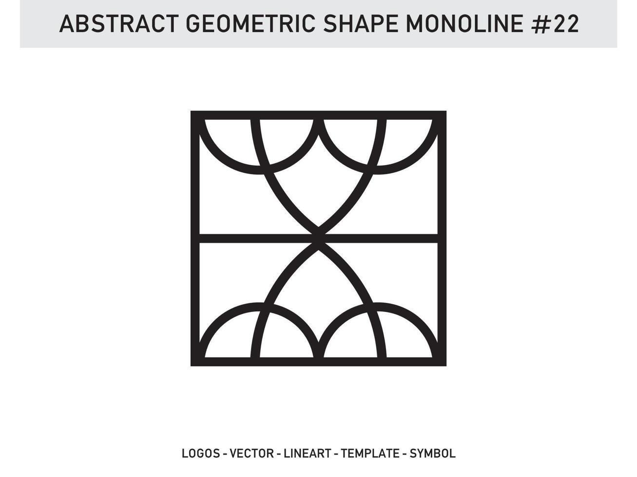 vecteur de conception monoline géométrique moderne abstrait gratuit