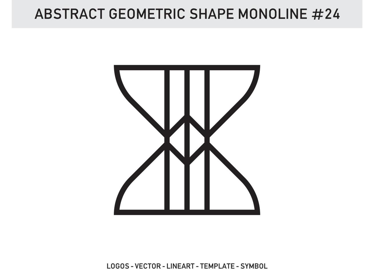 vecteur de tuile de conception abstraite géométrique monoline lineart gratuit