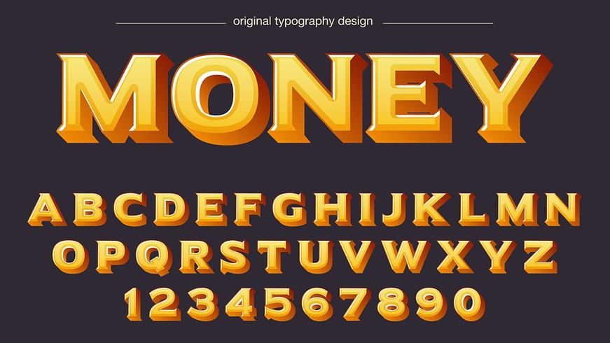 Typographie Golden Bold vecteur