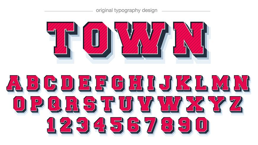 Typographie Bold Red Slab vecteur