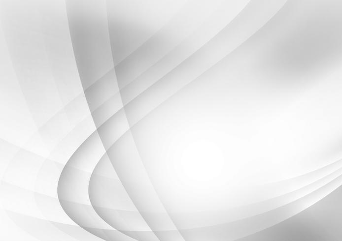 Courbe de couleur gris et blanc sur fond avec espace copie, Illustration vectorielle vecteur