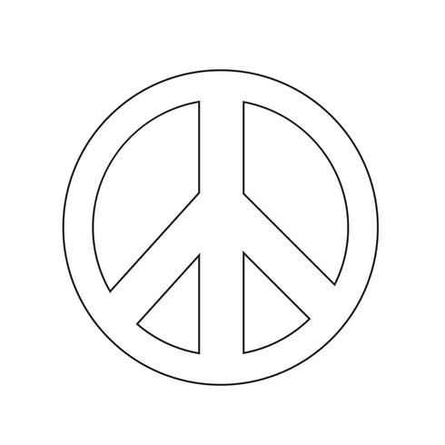 Signe de la paix icône illustration vectorielle vecteur