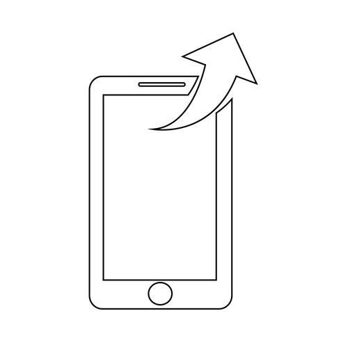 illustration vectorielle smartphone icône vecteur