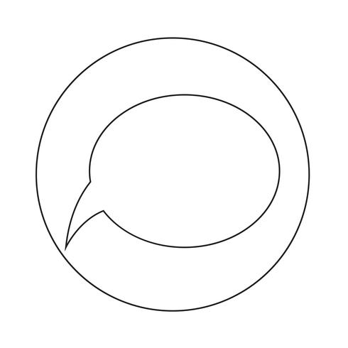 Icône de bulle de dialogue vecteur