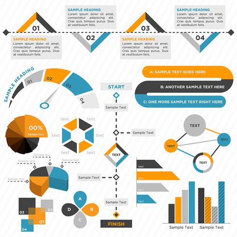 Infographie colorée de l&#39;entreprise vecteur