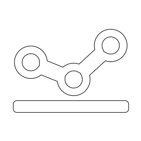 Diagramme simple graphique icône illustration vectorielle vecteur